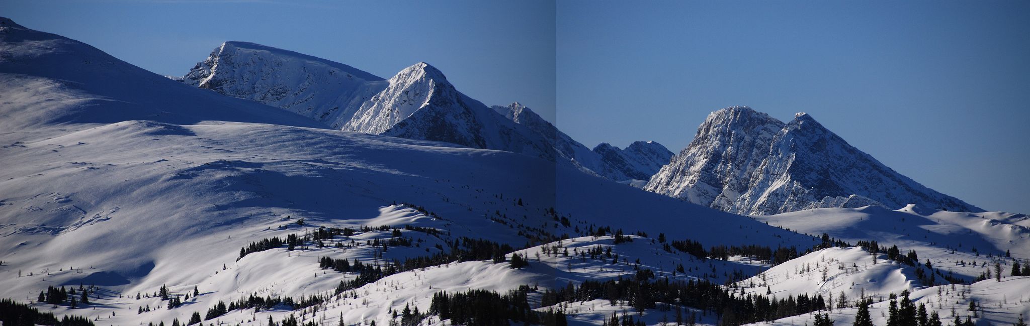 07G Simpson Ridge and Indian Peak From Top Of Strawberry Chair At Banff Sunshine Ski Area